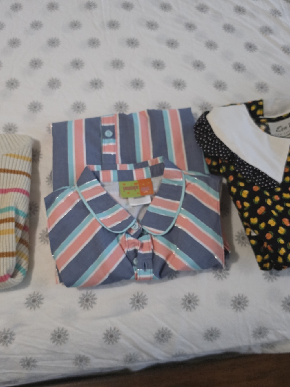 Girls Striped Button-Up Dress, Praire Ganden Dress/sweater (6x)